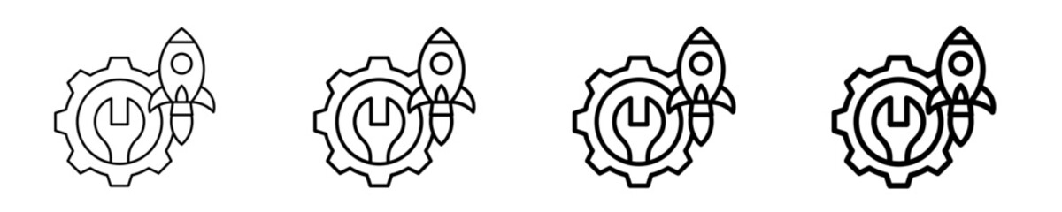 Obraz premium Startup Support Icon Set Different Style Collection