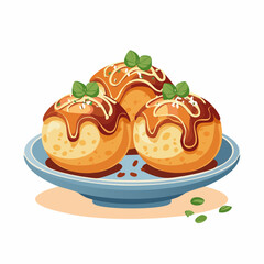 vector illustration of asia foods