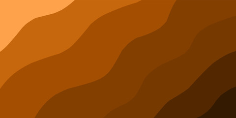 Wavy brown gradient background. Wavy background concept. Gradient brown color for design needs.