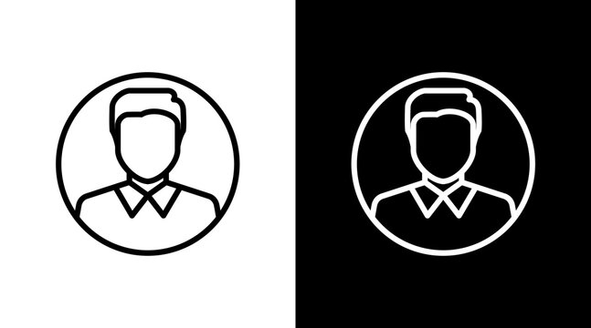 Profile With Icon Set Design