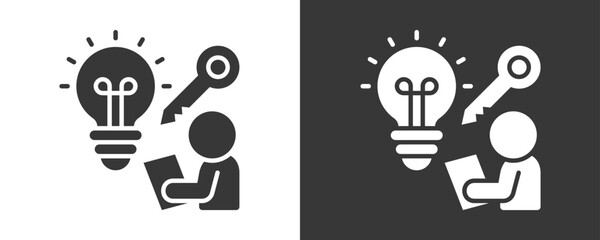 Problem Solving Icon Set Vector Collection Isolated In Black And White