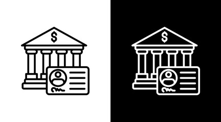Bank Account With Icon Set Design