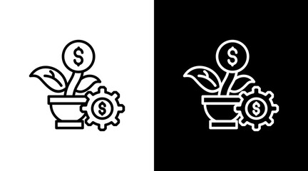 Investment With Icon Set Design