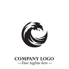 Elegant Black Wave Logo Symbol on a Clean White Background for Modern Minimalist Branding Design Art