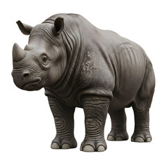 Fototapeta premium Majestic Rhino Sculpture A Detailed Wildlife Art Piece.