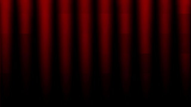 Dramatic red curtain slowly rising for an exciting stage performance