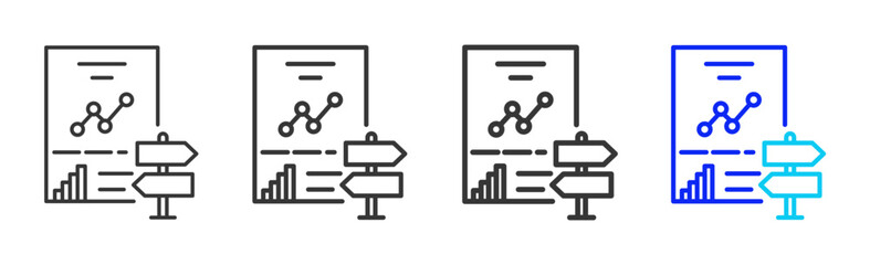 data sync icon set collection in creative outline style for business featuring multiple thickness variations suitable for transition planning and strategic flow hub