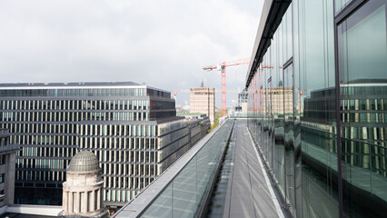 Other View over Duesseldorf Breite Str. with Mirror in the Windows. High quality photo