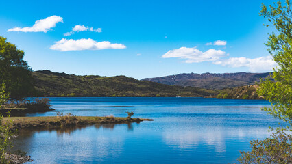 central oatgo new zealand landscape scenery beautiful outdoors nature hills lake sky