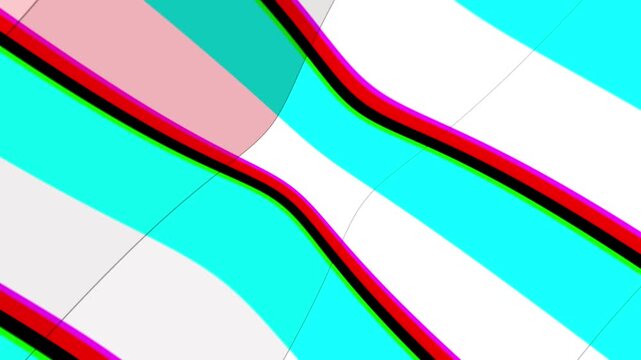 Vibrant dynamic pattern with bold red, blue, yellow, and white stripes