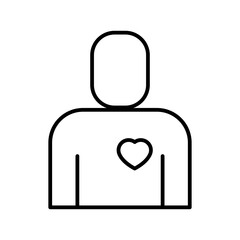 Obraz premium Heart in body icon