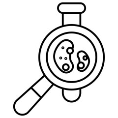 Cancer cell analysis icon