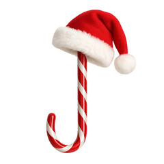 christmas candy cane isolated on white