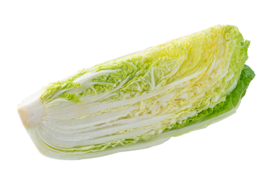 透明背景（png）に四分の一にカットした白菜
