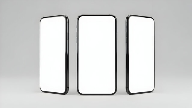 iPhone 16 Pro Max Mockup Bundle | Triple Angle Clay Scene | Black Titanium