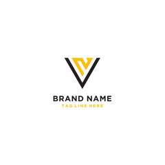 Letter VN Triangle Logo Design Vector Template
