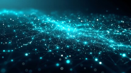 Abstract digital network background with glowing connections