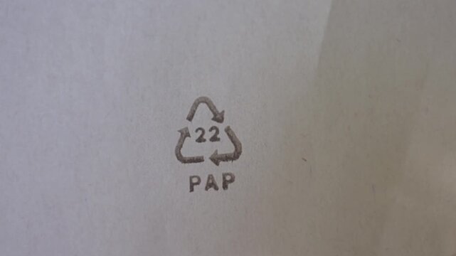 22 pap recycling symbol. Wrapping paper logo