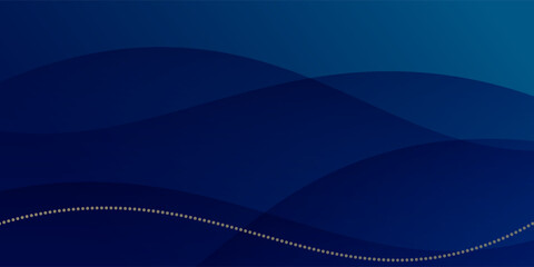 sleek dark blue background with smooth, golden light streaks curving across, creating an elegant and modern abstract design. vector Eps 10