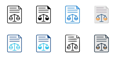 Government Policies icon set multiple style vector collection 
