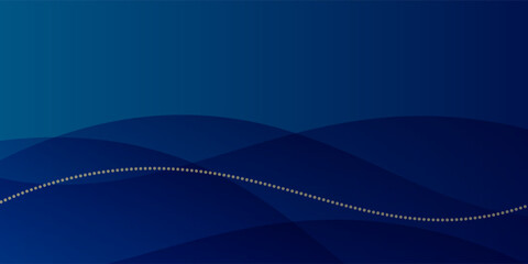 sleek dark blue background with smooth, golden light streaks curving across, creating an elegant and modern abstract design. vector illustration