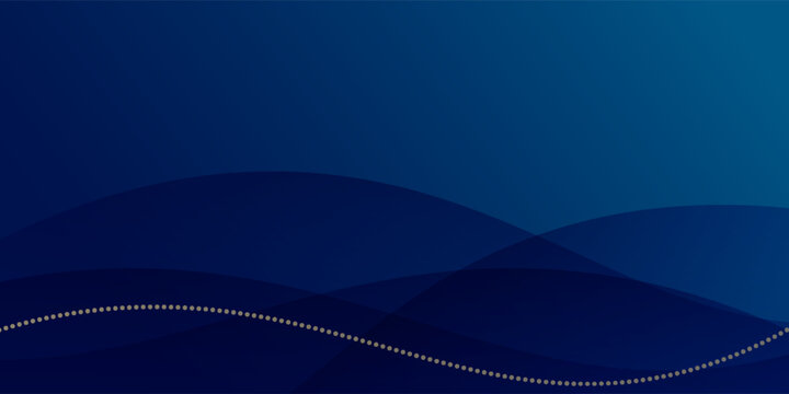 sleek dark blue background with smooth, golden light streaks curving across, creating an elegant and modern abstract design. vector Eps 10