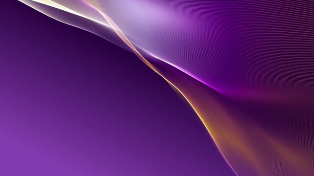 Seamless Loop of Colorful Wavy Lines Animation. Wave motion of purple soft tones background. Abstract Technology and Wellness 4K Video.