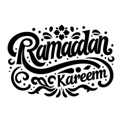 Decorative Ramadan Kareem Calligraphy