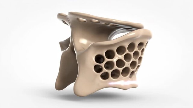 3D Rendering of the Human Ethmoid Bone with Cribriform Plate Detail