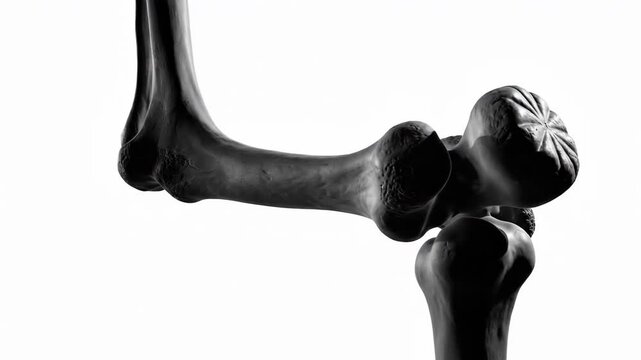3D Animation of Human Humerus Bone Structure with Head and Greater Tuberosity