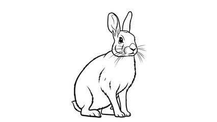 Adorable rabbit illustration perfect for Easter designs or springtime projects with a cute animal element