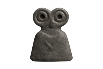 Ancient eye idol artifact from tell brak mesopotamia
