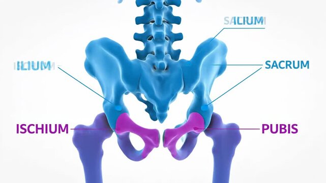 Anatomical 3D Animation of the Human Pelvis Bone Structure