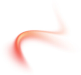 Abstract orange gradient wavy light ribbon line