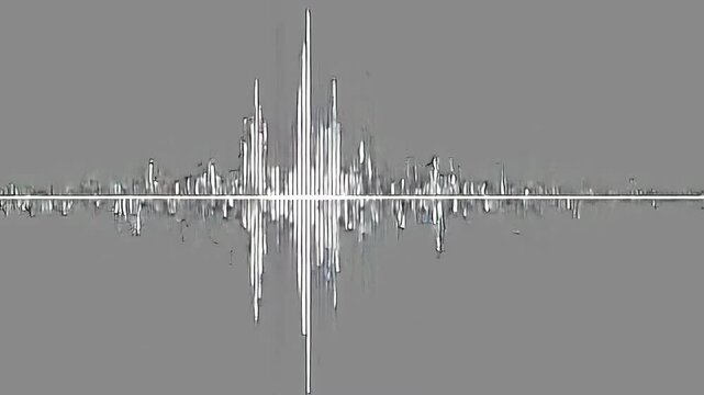 Audio waveform visualization graphic representation of sound amplitude
