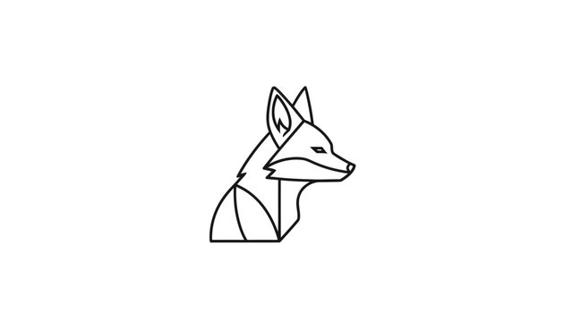 Elegant fox outline for striking logo design and minimalist branding, perfect for nature lovers and modern business ventures, sophisticated and memorable