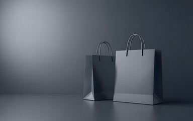Dark Friday Sale shopping bags with a minimal background