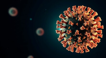 Coronavirus COVID-19 Virus Molecule Medical Illustration Pandemic Disease Research