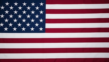 Fototapeta premium United States flag displaying fifty white stars on a blue field and thirteen alternating red and white stripes