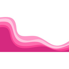 Pink wave element border corner