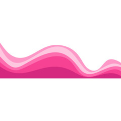 Pink wave element border corner