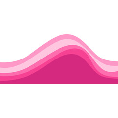 Pink wave element border corner