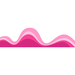 Pink wave element border corner