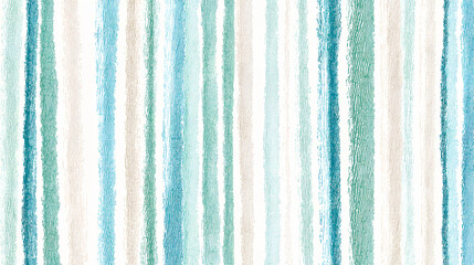 Watercolor seamless pattern with delicate vertical stripes turquoise and ivory pastel colors, isolated illustration for textile, wallpapers or abstract texture. Design pattern of hand-drawn lines