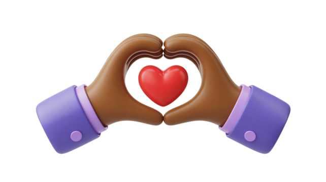 Show your love with hands forming heart shape, perfect for Valentine's campaigns
