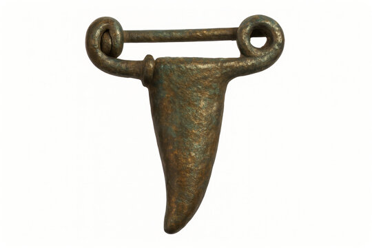 Ancient roman bronze phallus amulet protecting against evil