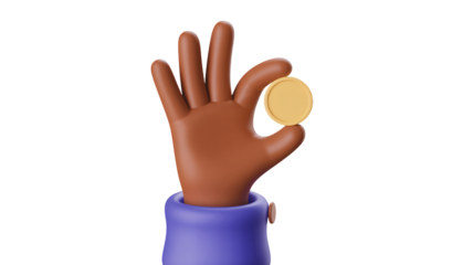 Earn money online with a golden coin held gently in hand, financial success