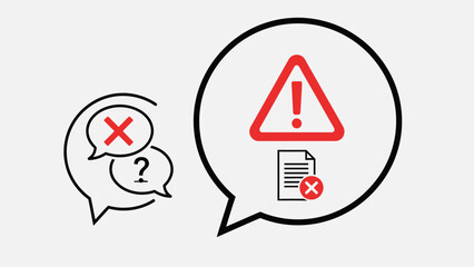 Conceptual illustration of communication issues and document processing problems