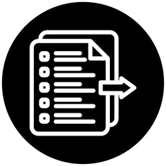 Export Rounded Color Icon Mini Illustration Icon. Use For Modern Concept, Print, Ui, Ux Kit, Web And App Development. Vector Related To Office, Education, Examination And More