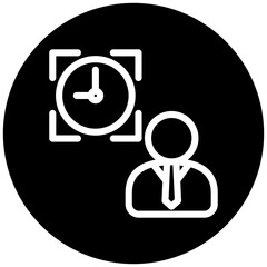 Focus Time Rounded Color Icon Mini Illustration Icon. Use For Modern Concept, Print, Ui, Ux Kit, Web And App Development. Vector Related To Office, Education, Examination And More
